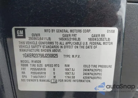 2008 GMC Acadia Slt-1 z USA, uszkodzony, nr VIN 1GKER23798J230825